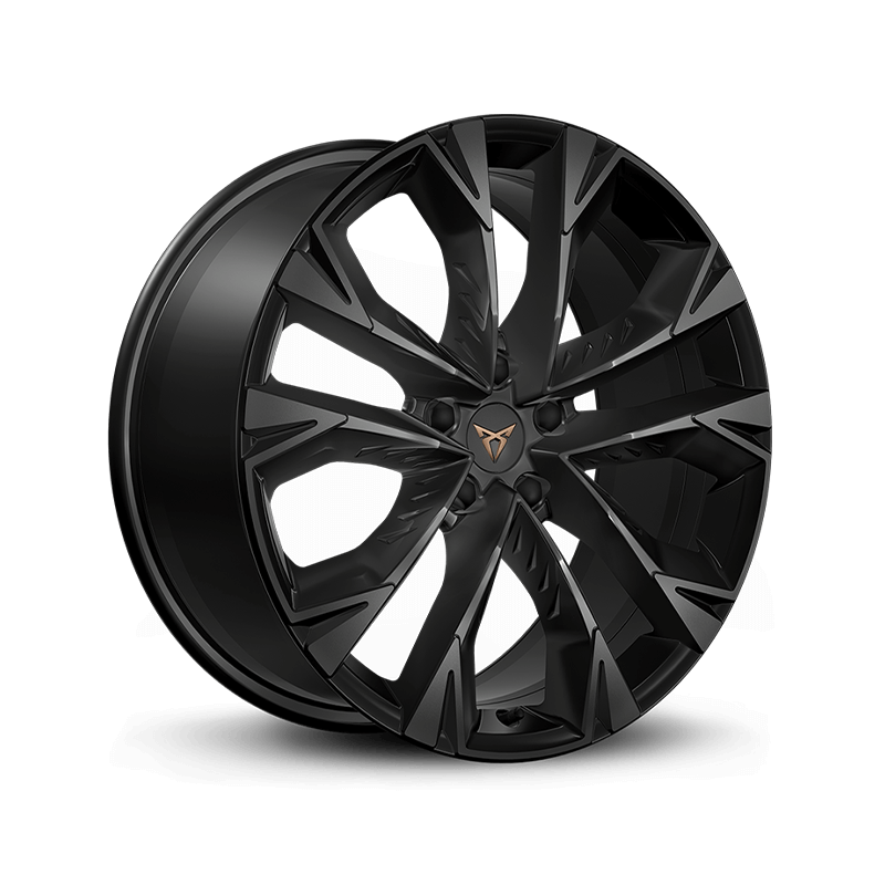 CUPRA Formentor 19-inch alloy wheel in Artic Sport Black Matt.