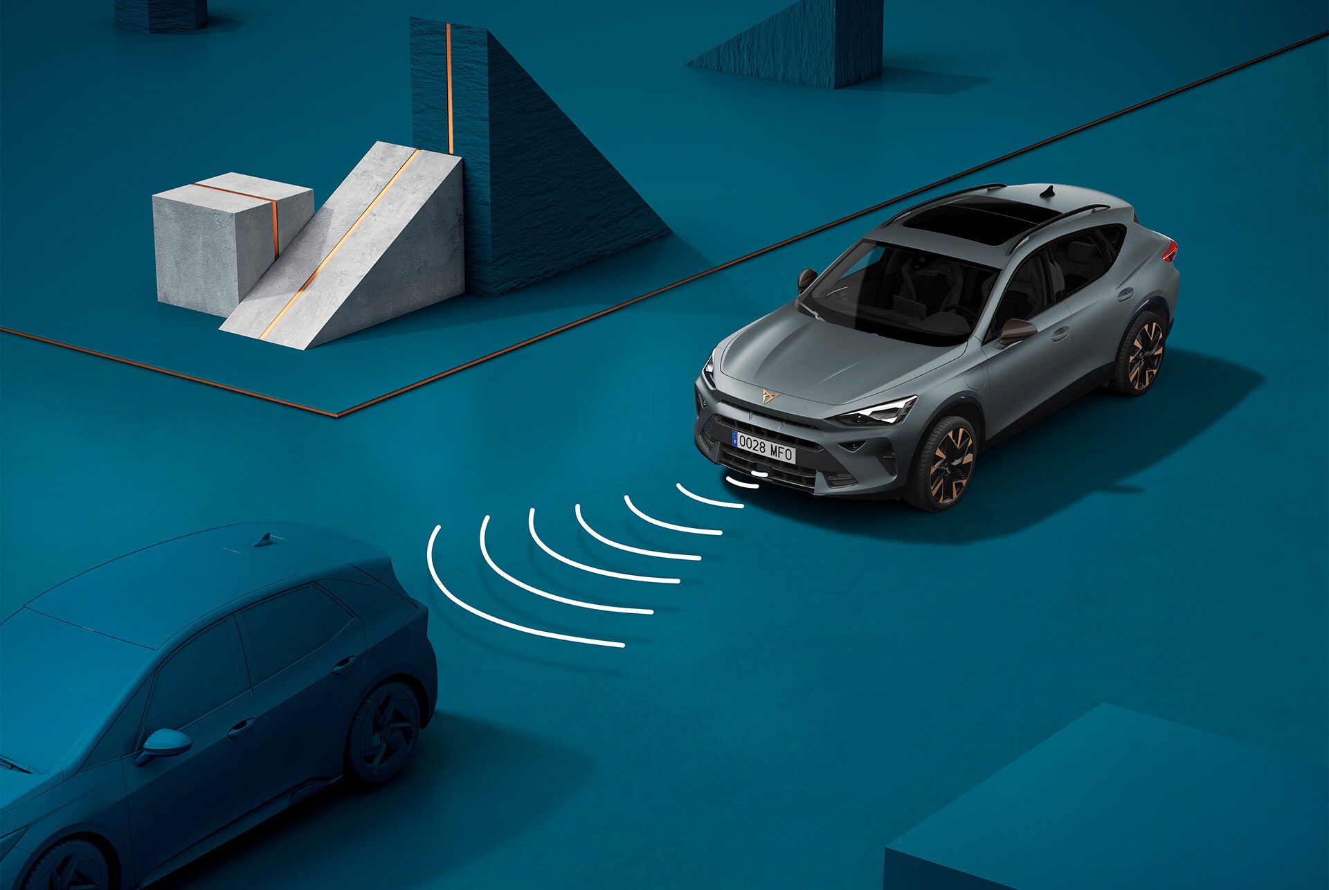How to use CUPRA Formentor and adaptive cruise control system, visual demo.