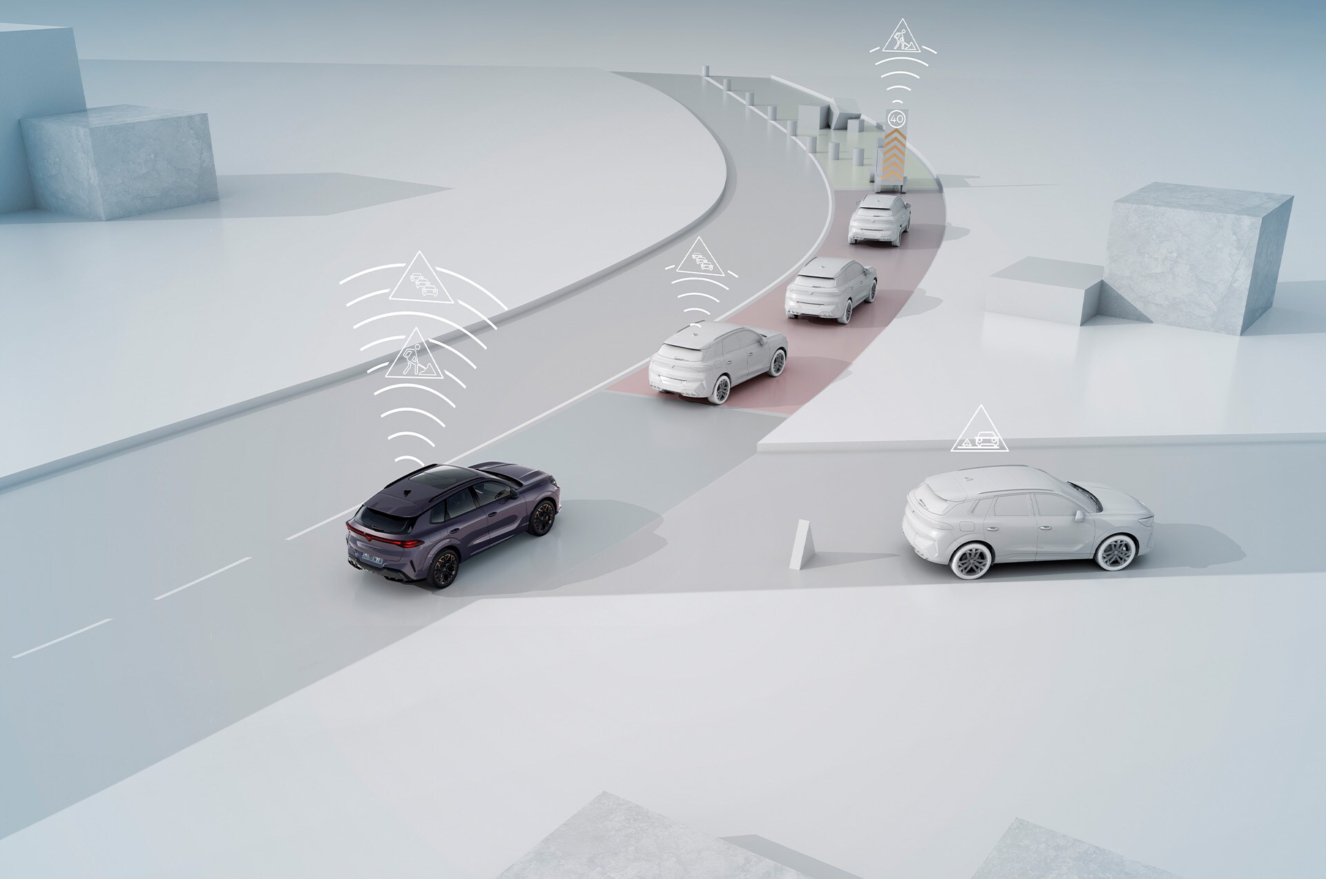 The CUPRA Terramar features the CAR2X technology, that enhances your safety in the road.