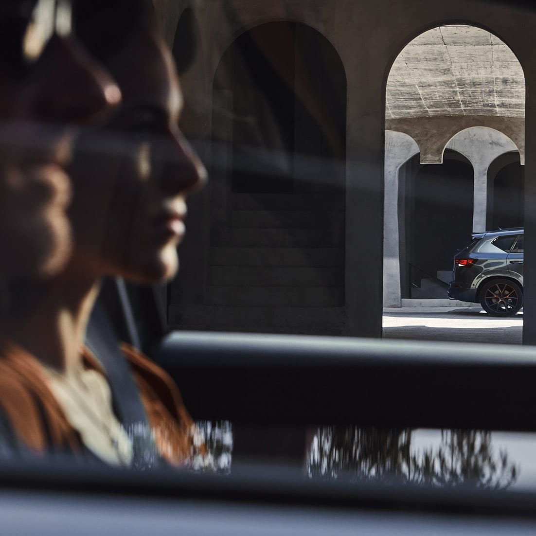 Driver and passenger in a CUPRA Ateca